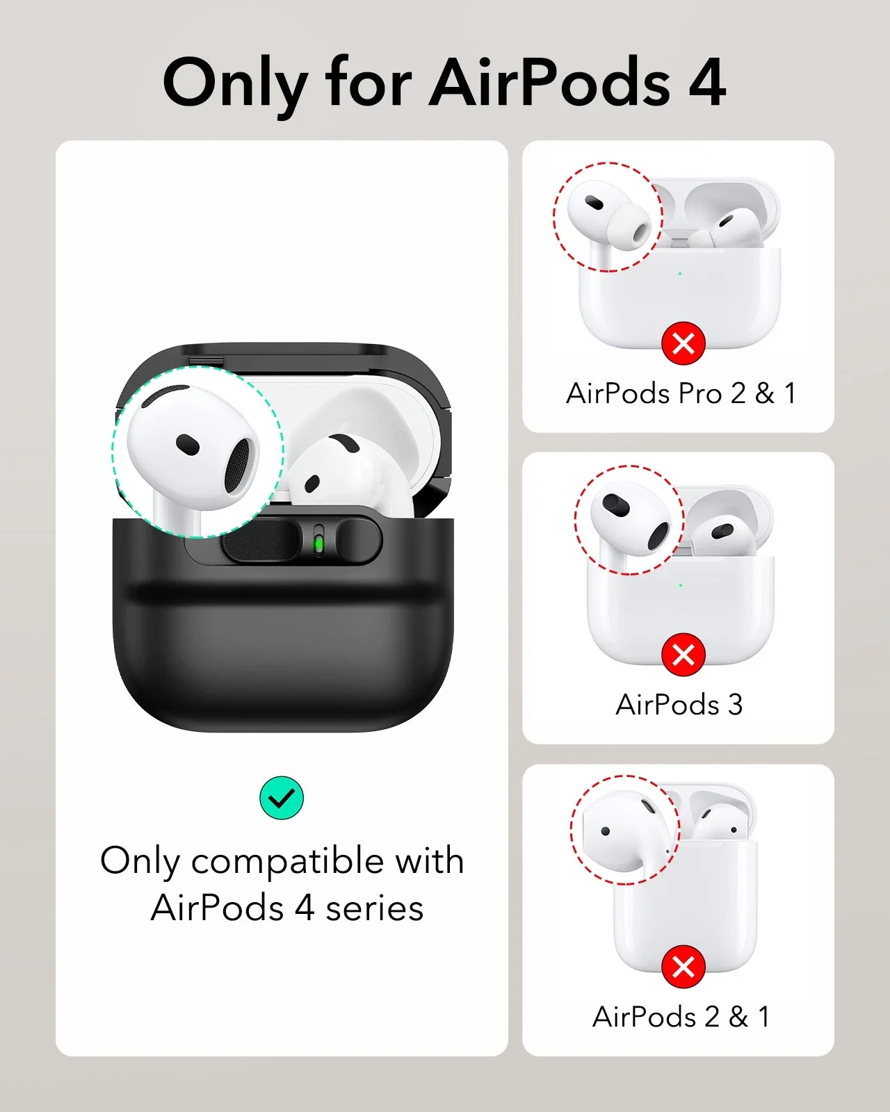 AirPods 4 Pulse FlickLock Case (HaloLock) - Black - Image 2
