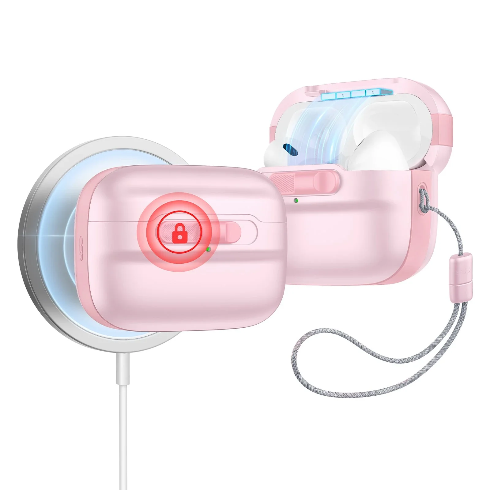 AirPods Pro (2023/2022/2019) Pulse FlickLock Case (HaloLock) - Pink