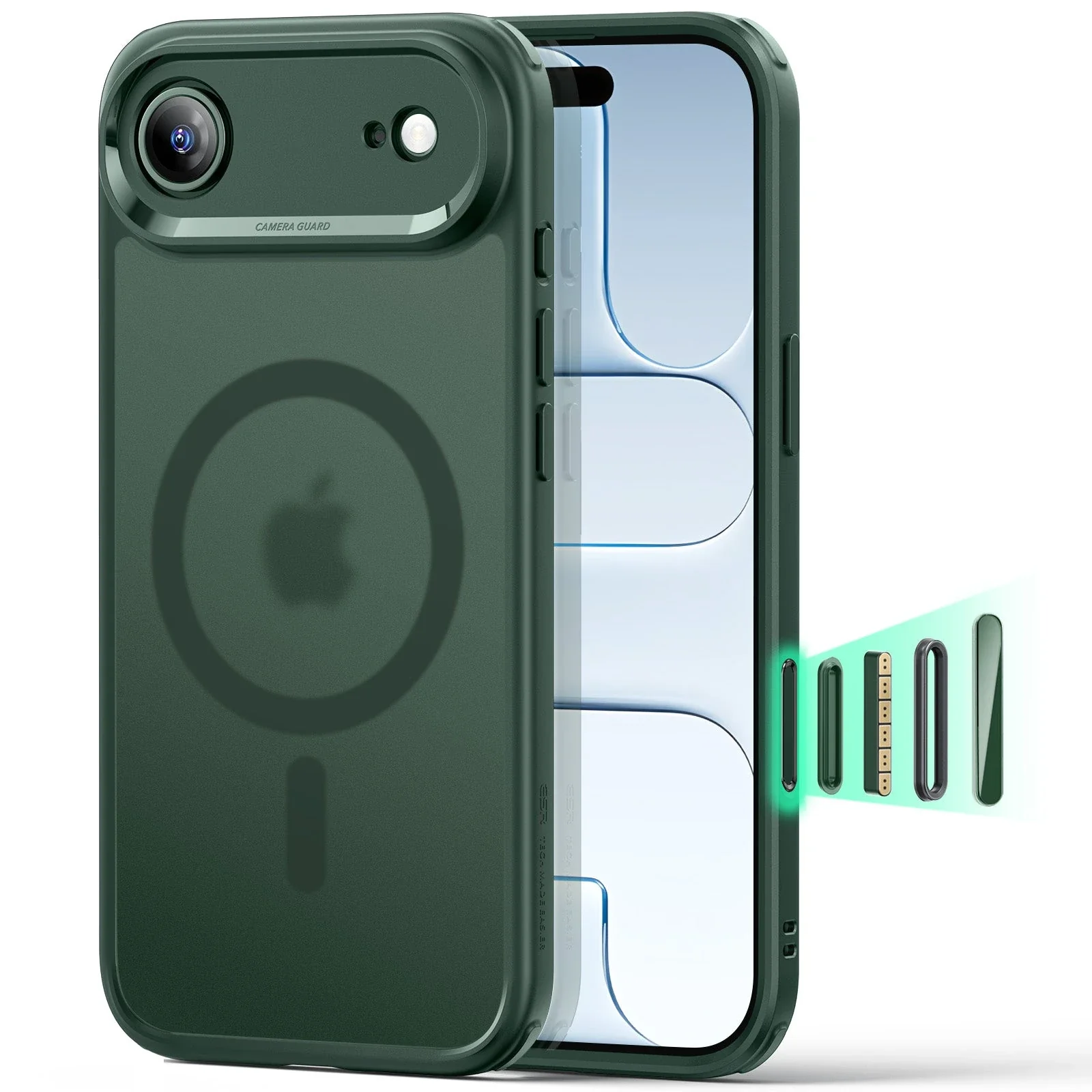 iPhone Air Classic Hybrid Magnetic Case (Camera Control) - Frosted Green
