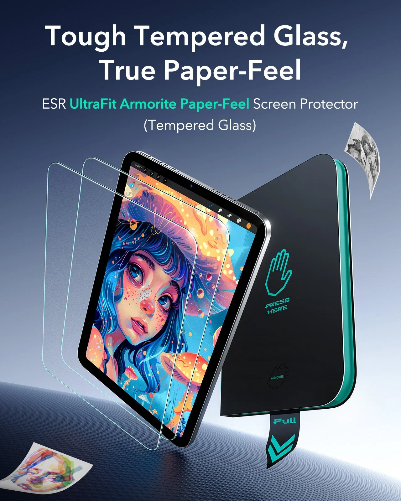 iPad mini 7/mini 6 UltraFit Armorite® Paper-Feel Screen Protector – 2 Pack - Image 2
