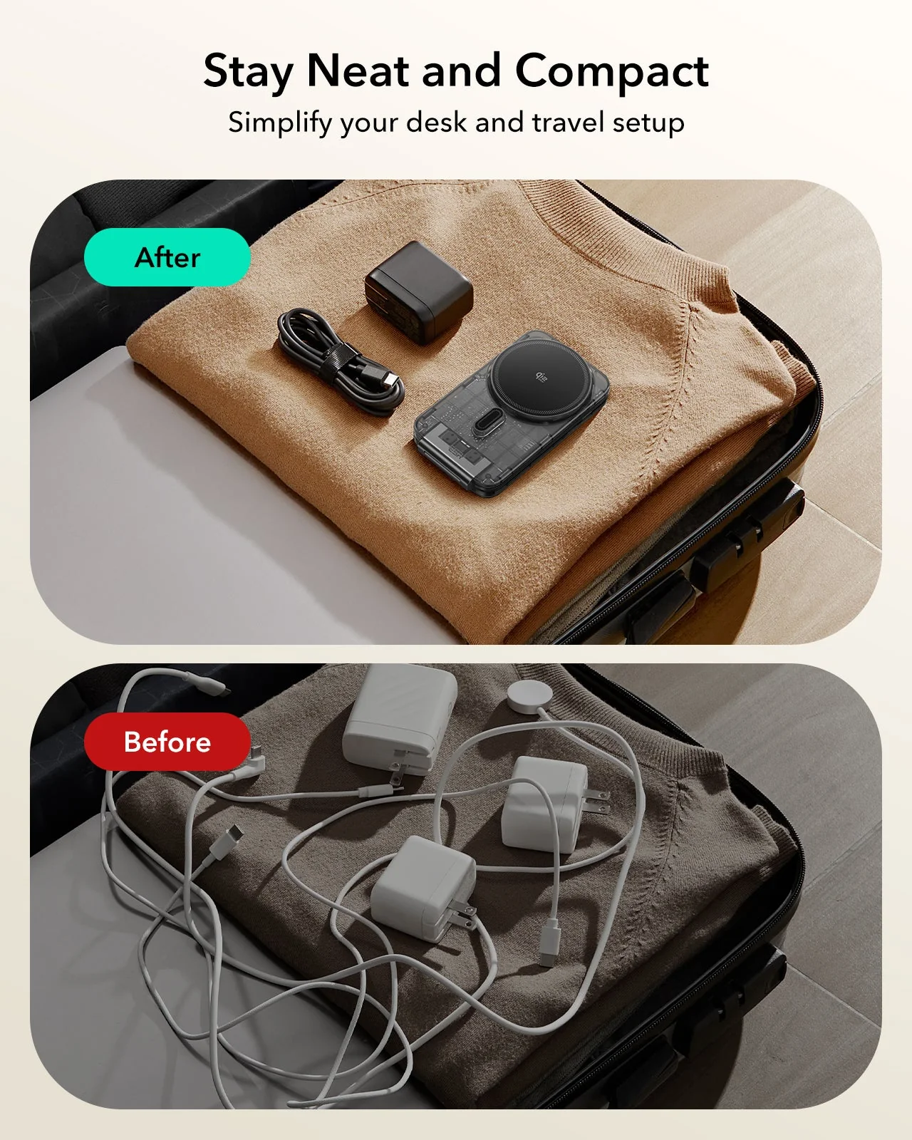 CryoBoost Foldable 3-in-1 Magnetic Charging Station  (25W) – US Plug-Frosted Graphite - Image 7