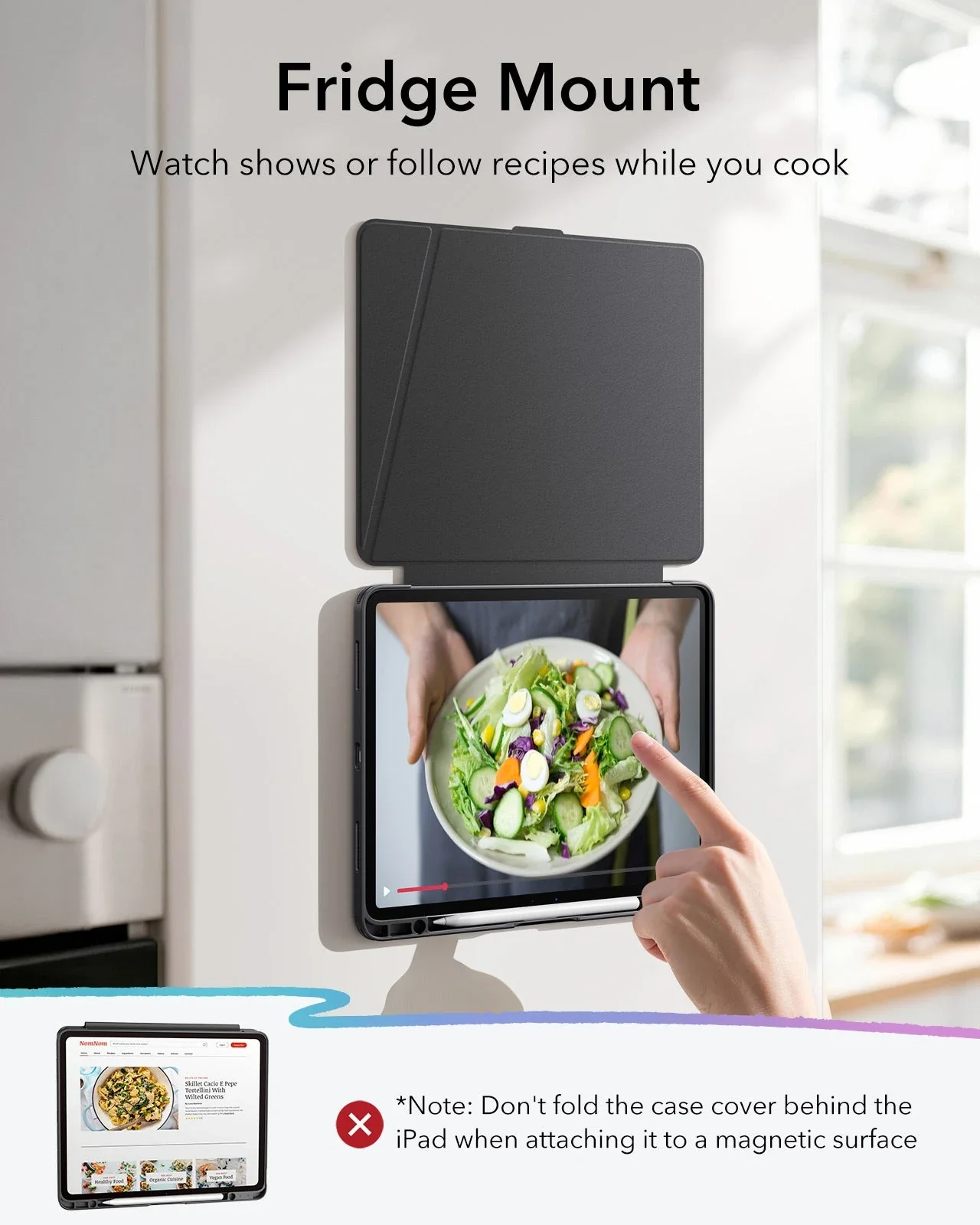 iPad Air 13" (M3) 2025 Bundle Flip Magnetic Case with Pencil Holder, Paper-Feel Magnetic & Armorite® Protection - Black - Image 8