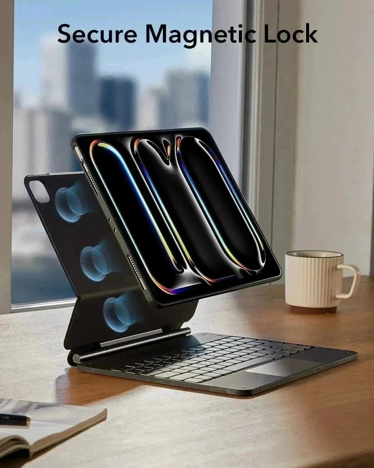 iPad Pro 13” (2024) Rebound Magnetic Keyboard Case 360 - US Layout-Black - Image 8