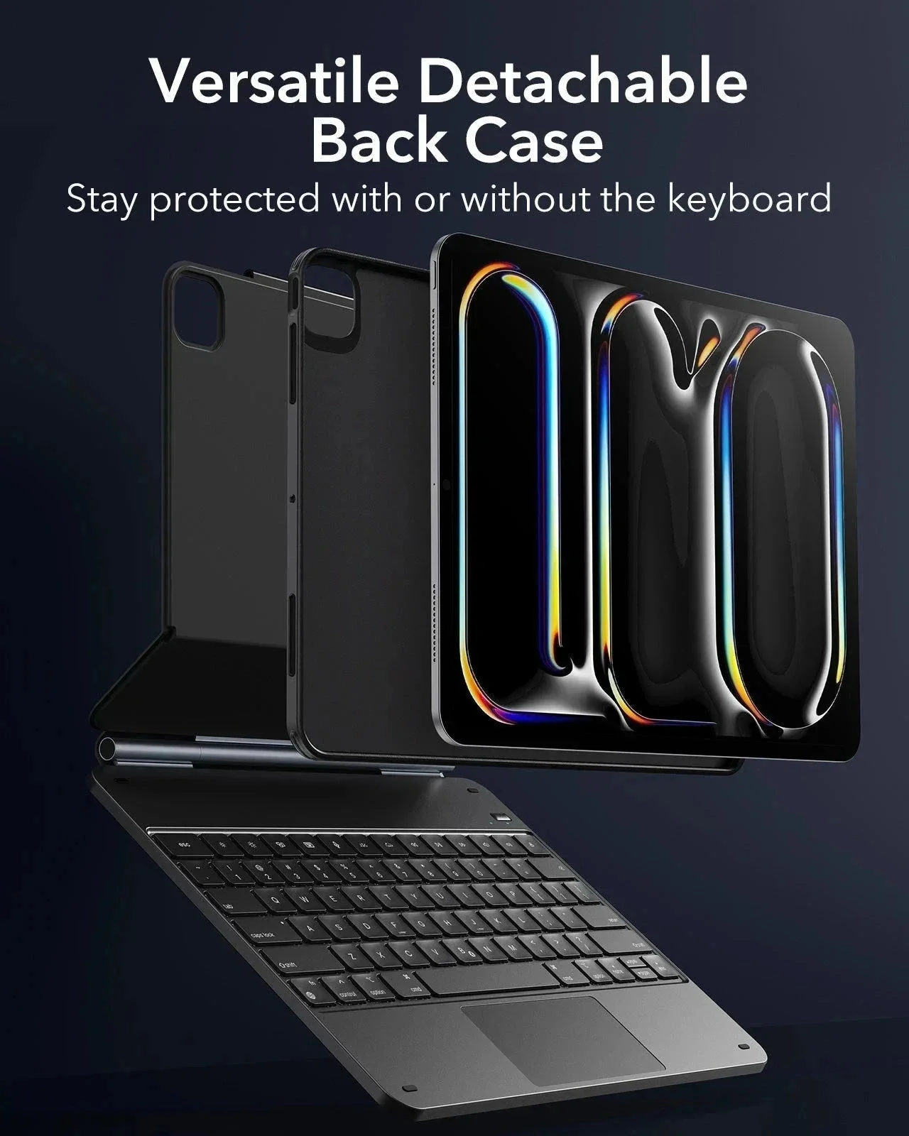 iPad Pro 13” (2024) Rebound Magnetic Keyboard Case 360 - US Layout-Black - Image 9