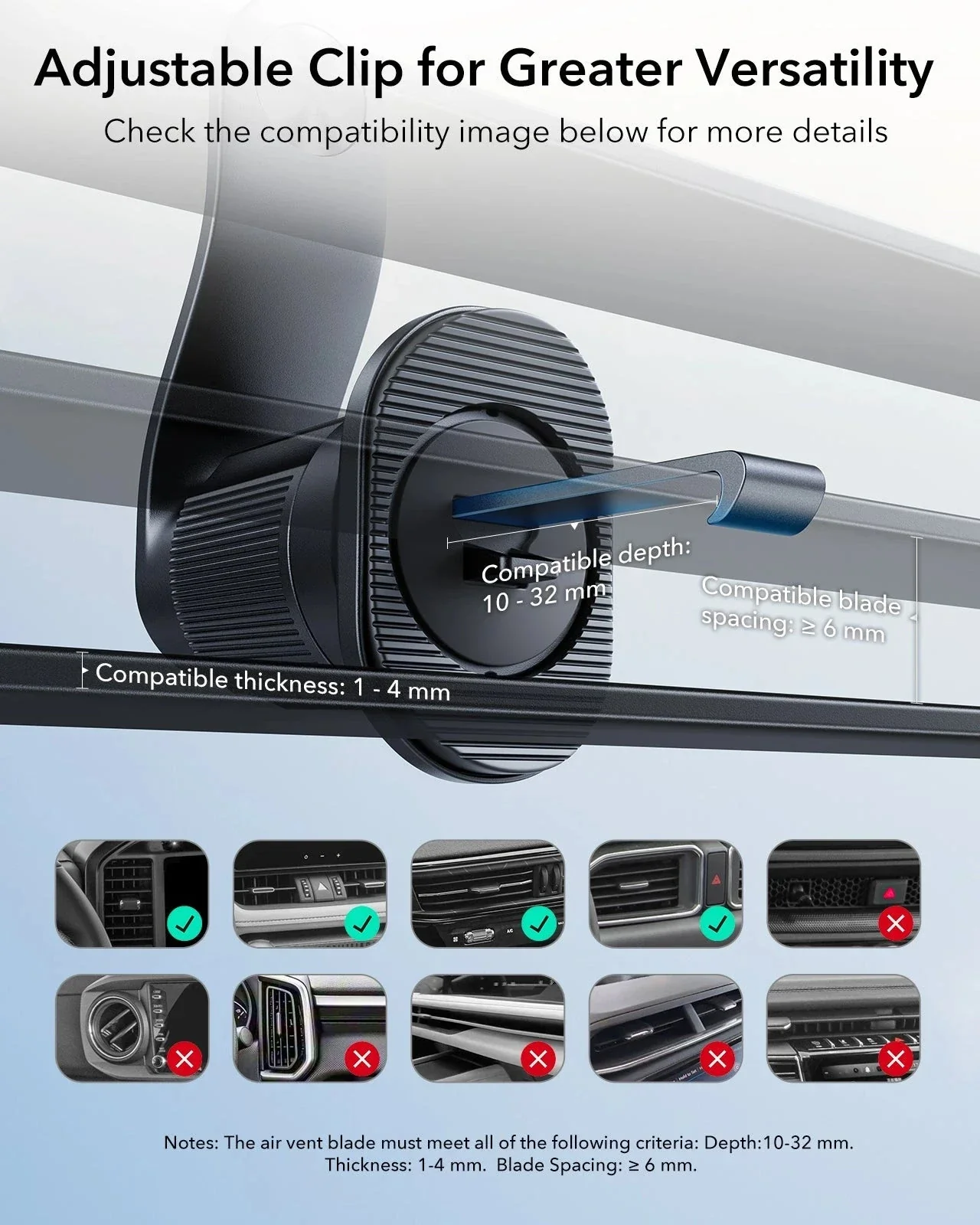 OmniLock Magnetic Car Mount (Air Vent) - Black - Image 11