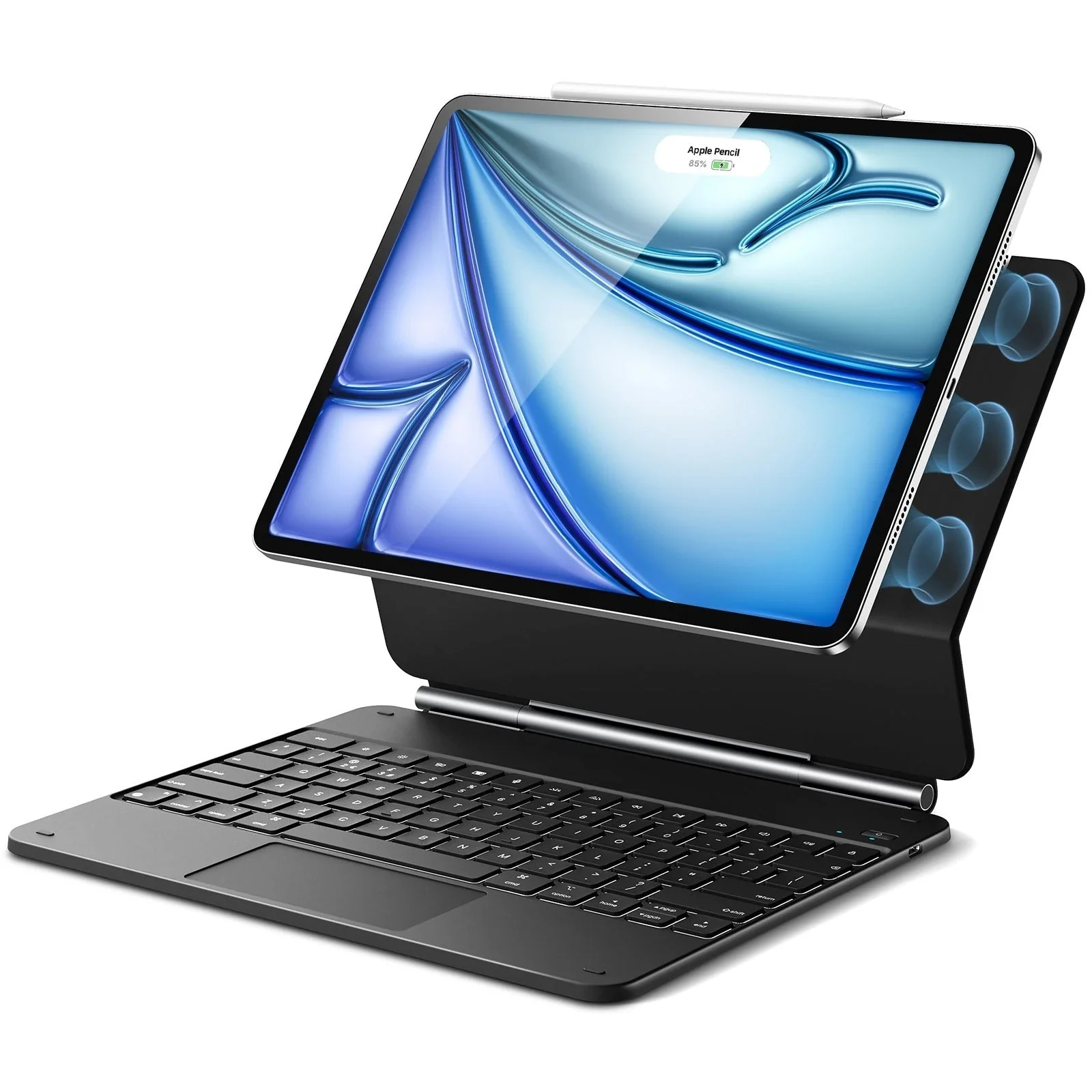 iPad Air 13” (M4) 2026 Rebound Magnetic Keyboard Case - US Layout-Black