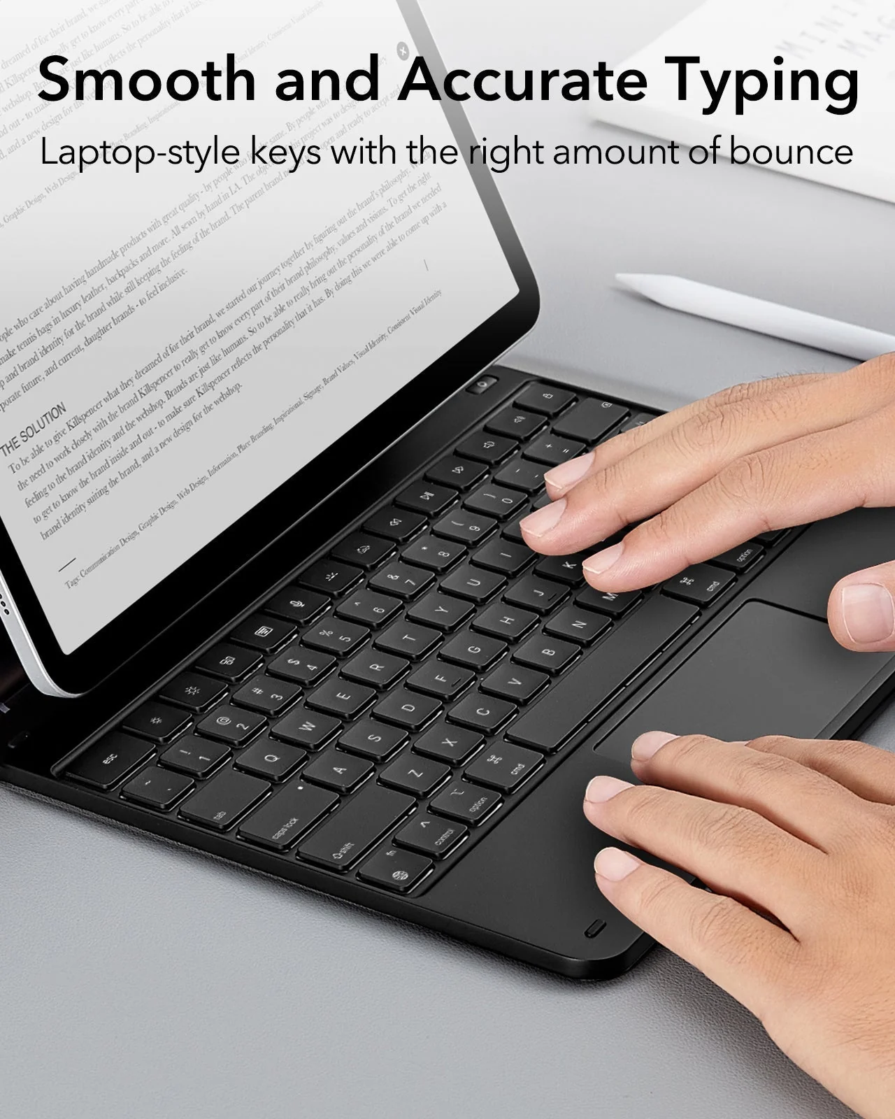 iPad Air 13” (M4) 2026 Rebound Magnetic Keyboard Case - US Layout-Black - Image 6