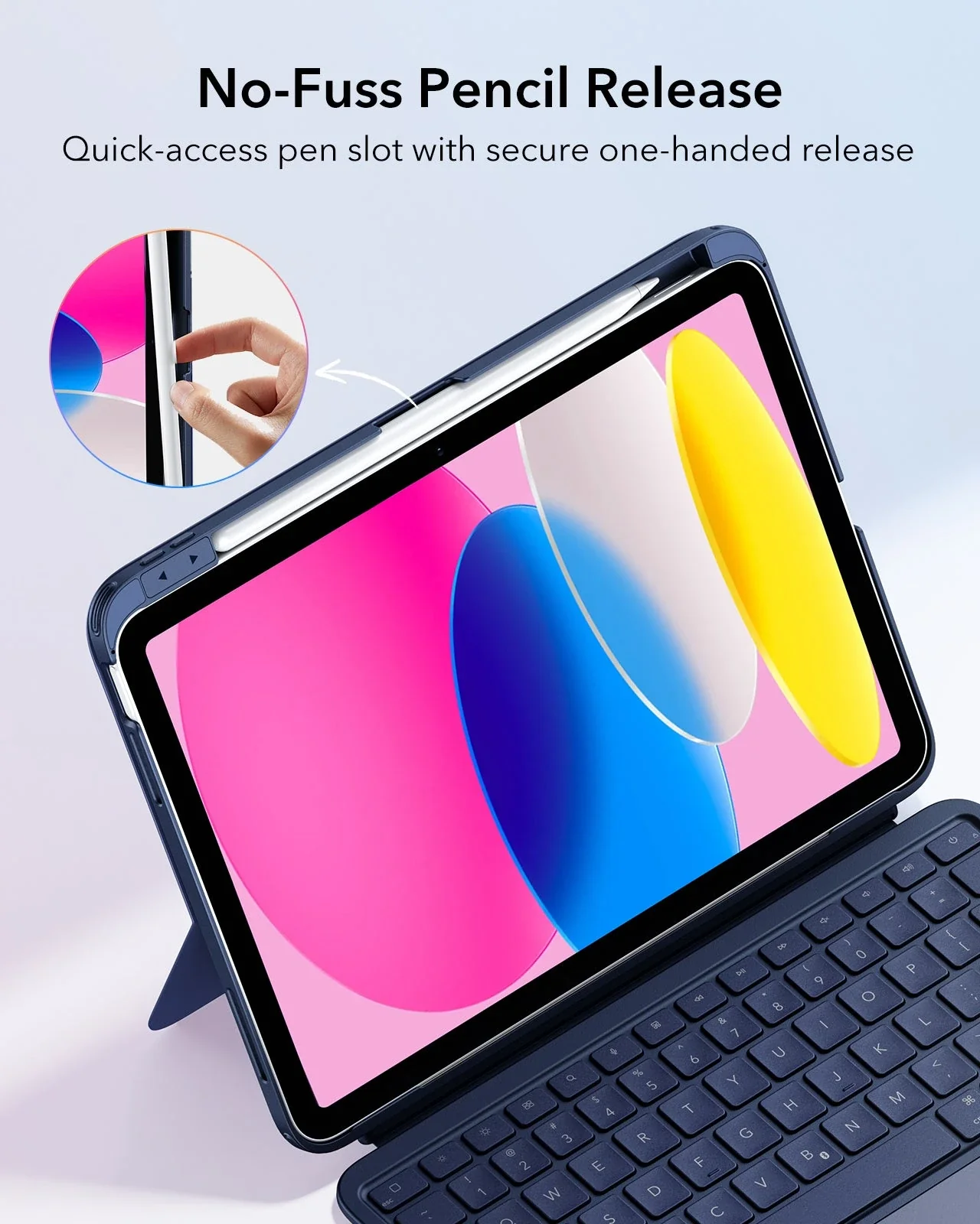 iPad 11" (A16) 2025 Flex Keyboard Case (Detachable) - US Layout-Blue - Image 9