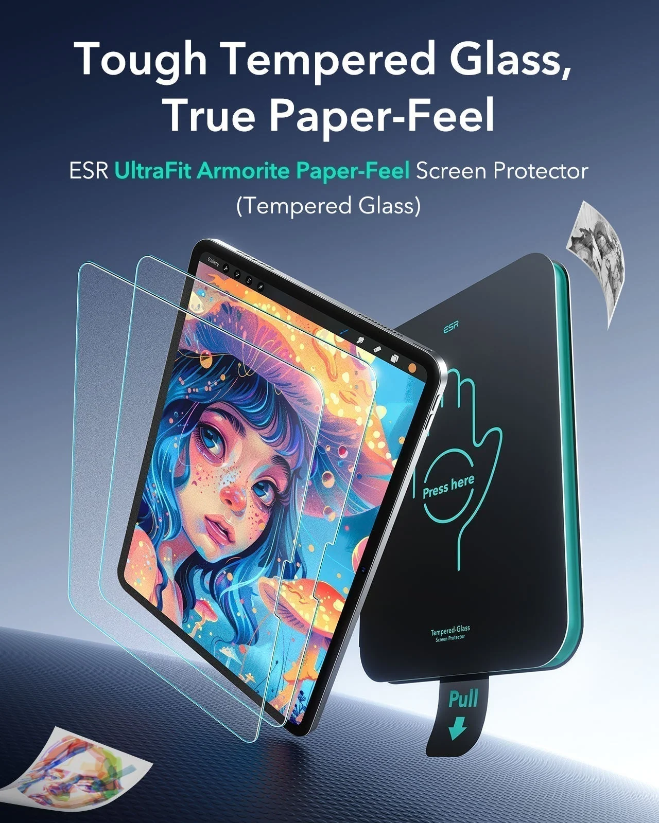 iPad Pro 13" (2025) Bundle Shift Magnetic Case & Armorite® Paper-Feel Protection - Black - Image 9