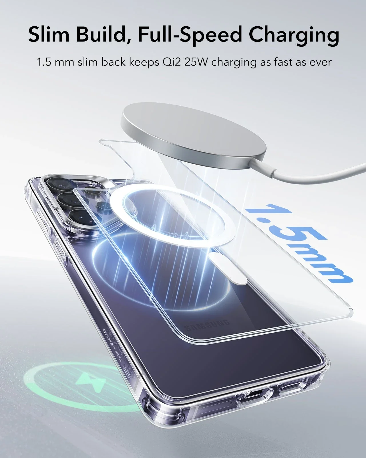 Galaxy S26 Ultra Classic Hybrid Magnetic Case (Stash Stand) - Clear - Image 8