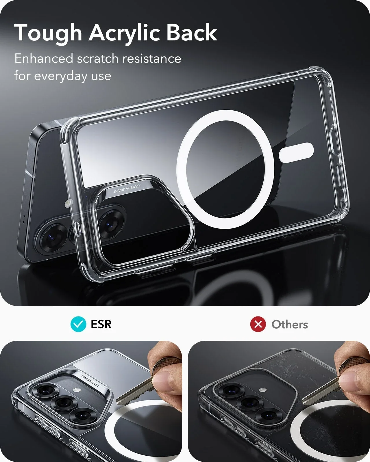 Galaxy S26 Classic Hybrid Magnetic Case - Clear - Image 5