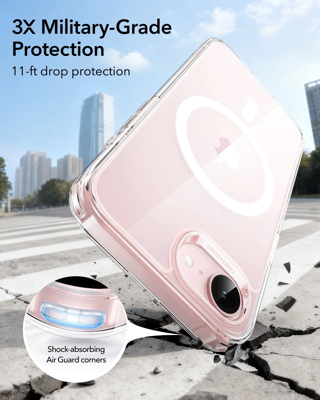 iPhone 17e Classic Hybrid Magnetic Case - Clear - Image 7