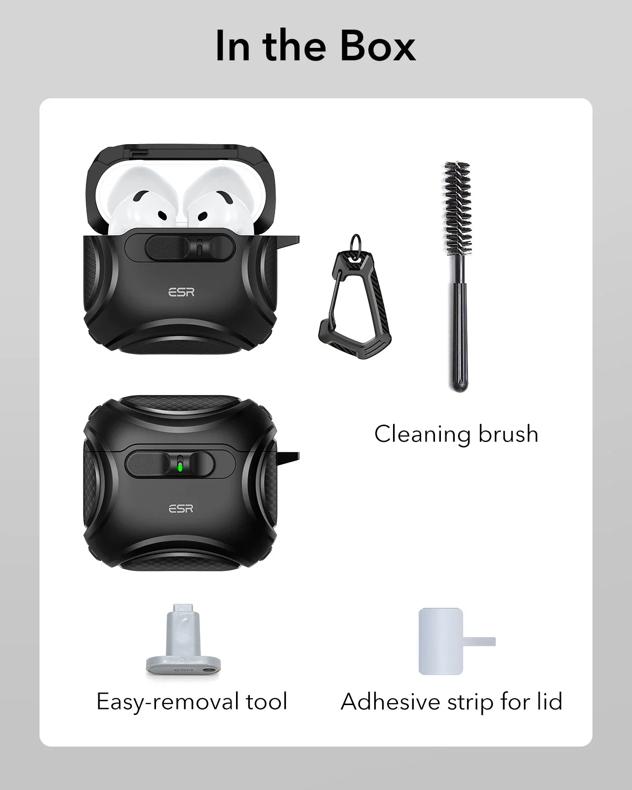 Cyber FlickLock Everyday-Carry Bundle for AirPods 4 - Silver - Image 11