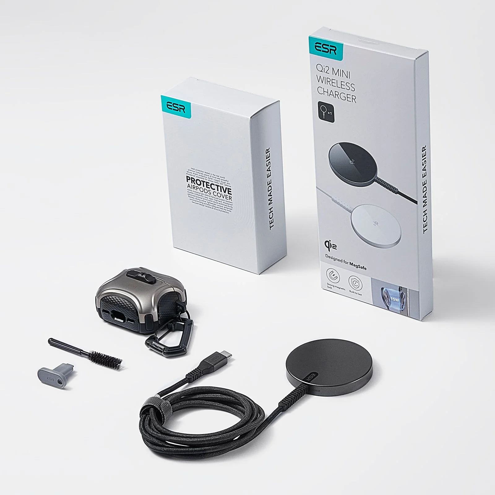 Cyber FlickLock Snap-and-Charge Bundle for AirPods 4 - Black - Image 2