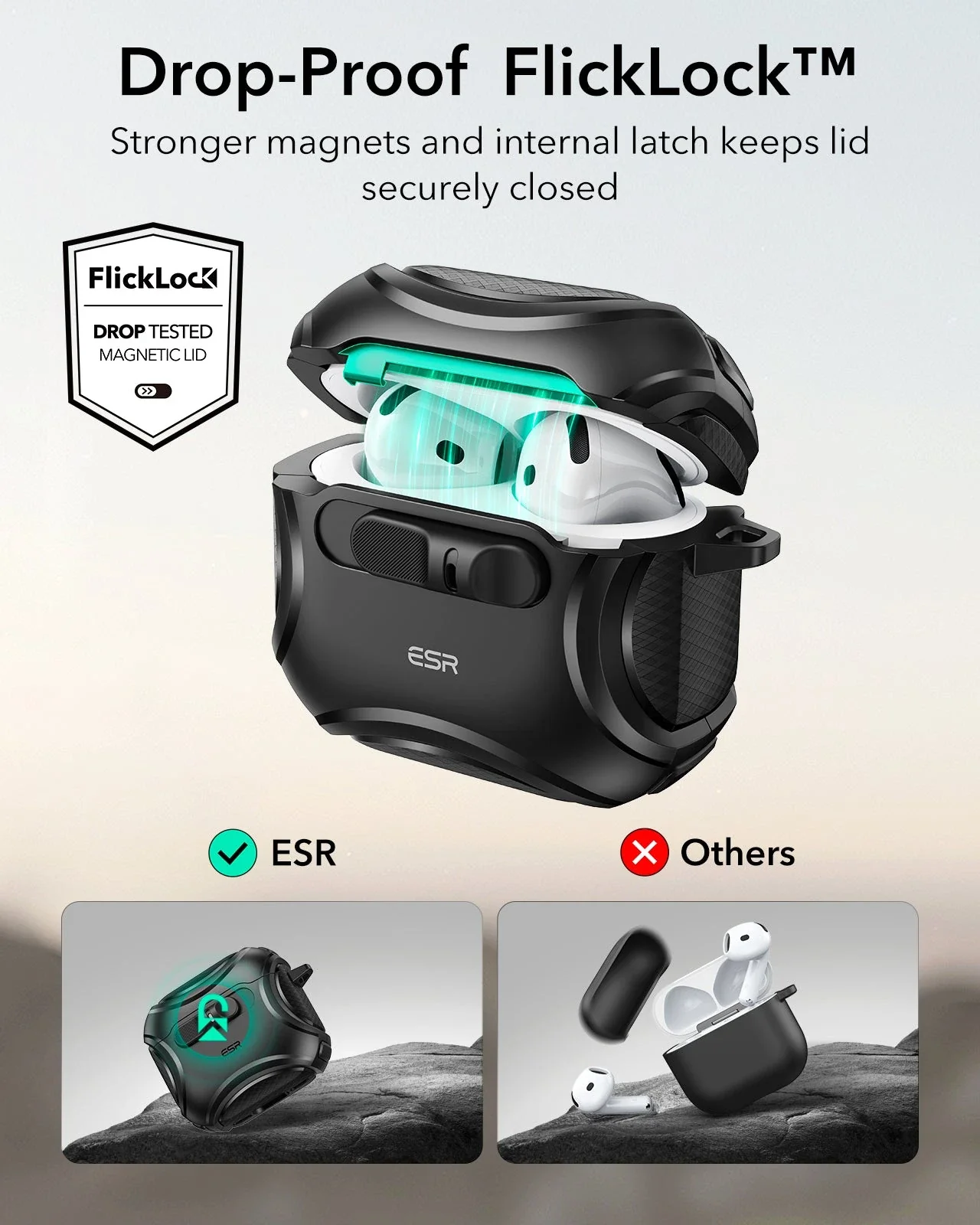 Cyber FlickLock Snap-and-Charge Bundle for AirPods 4 - Titanium - Image 5