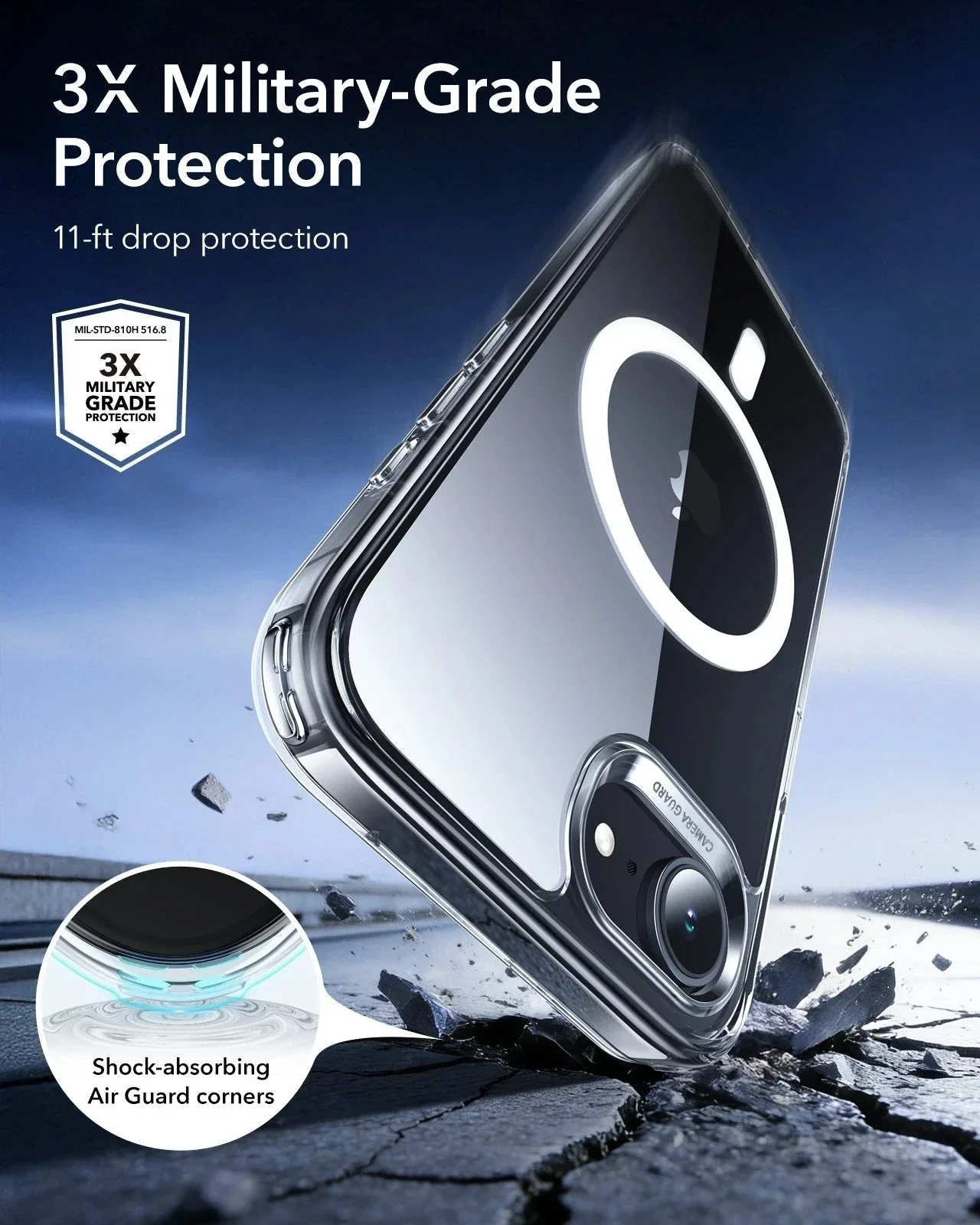 iPhone 17e Classic Hybrid Magnetic Case - Clear - Image 6