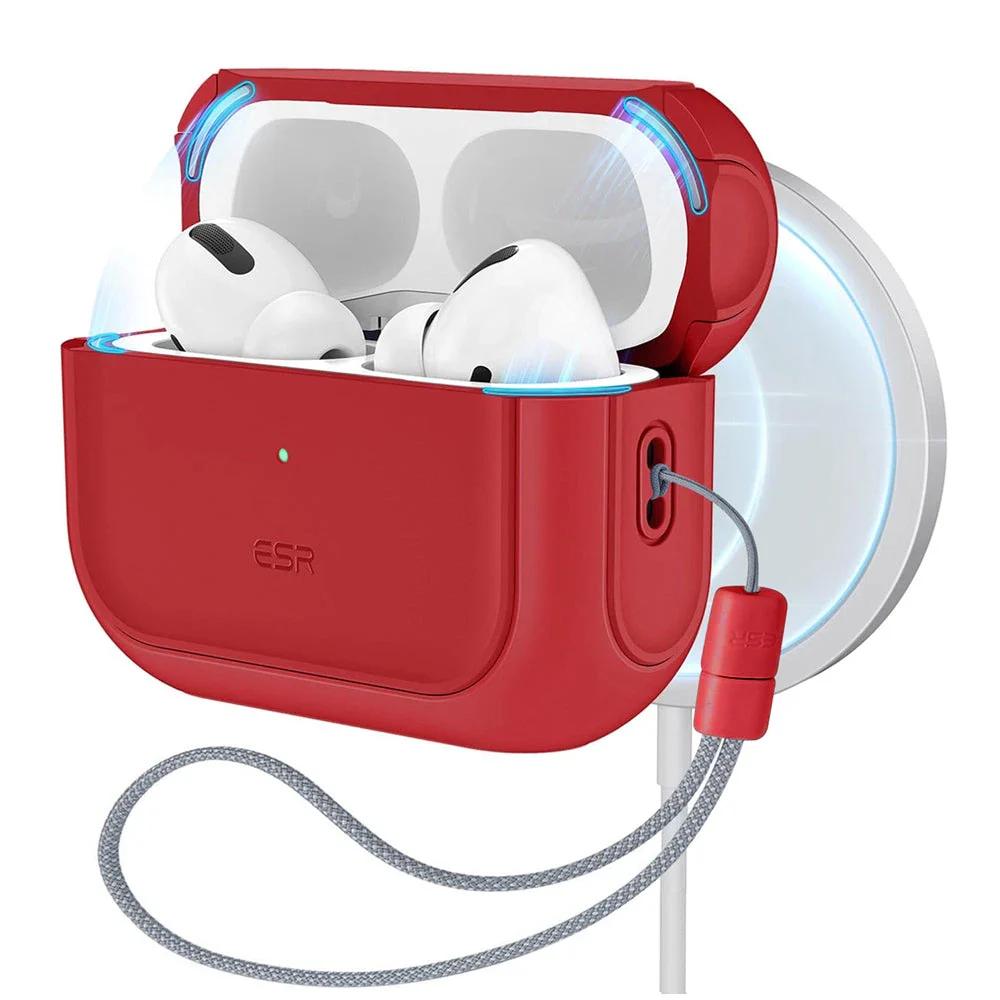 AirPods Pro 3 Orbit Hybrid Magnetic Case - Dark Red