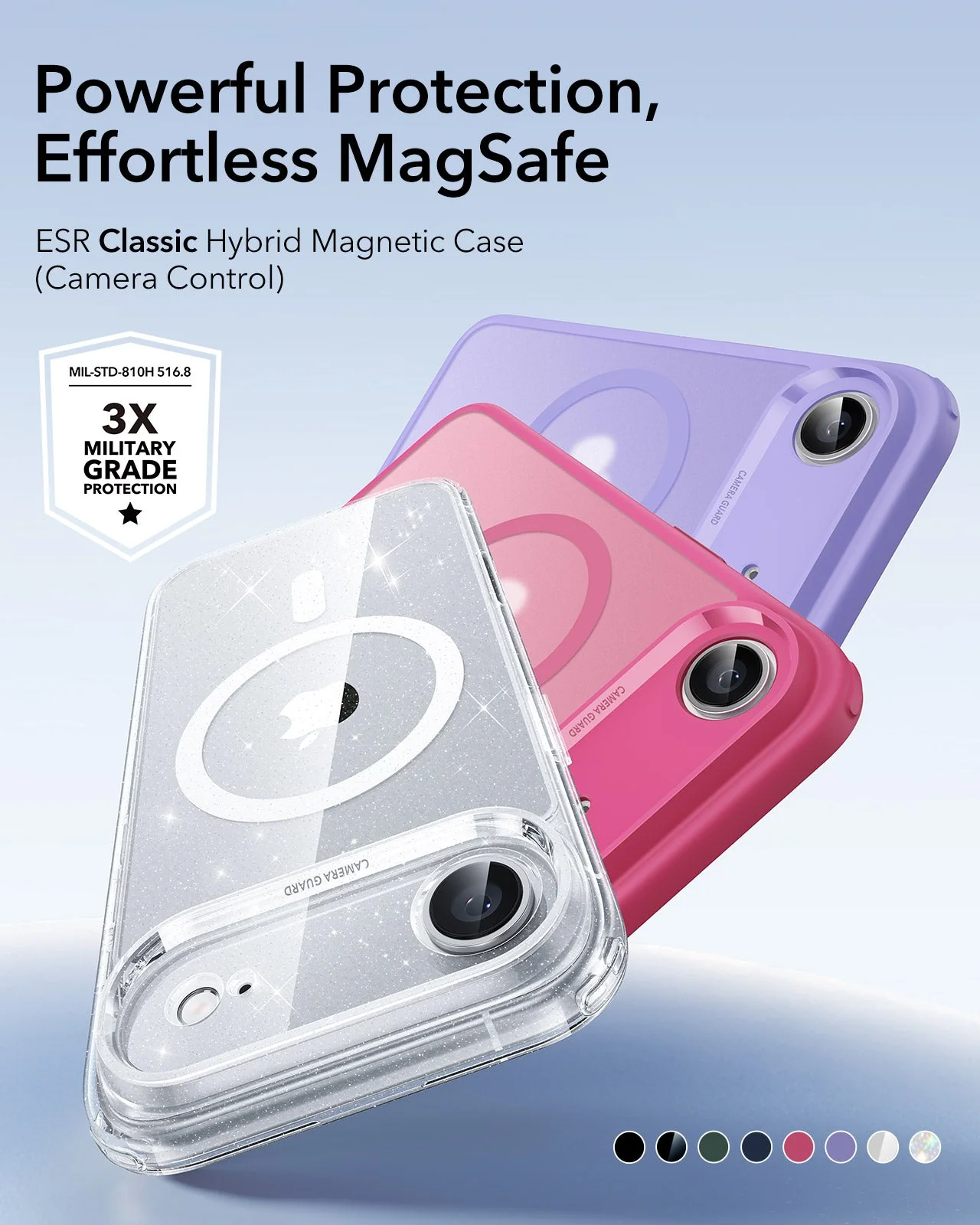 iPhone Air Classic Hybrid Magnetic Case (Camera Control) - Frosted Pink - Image 2