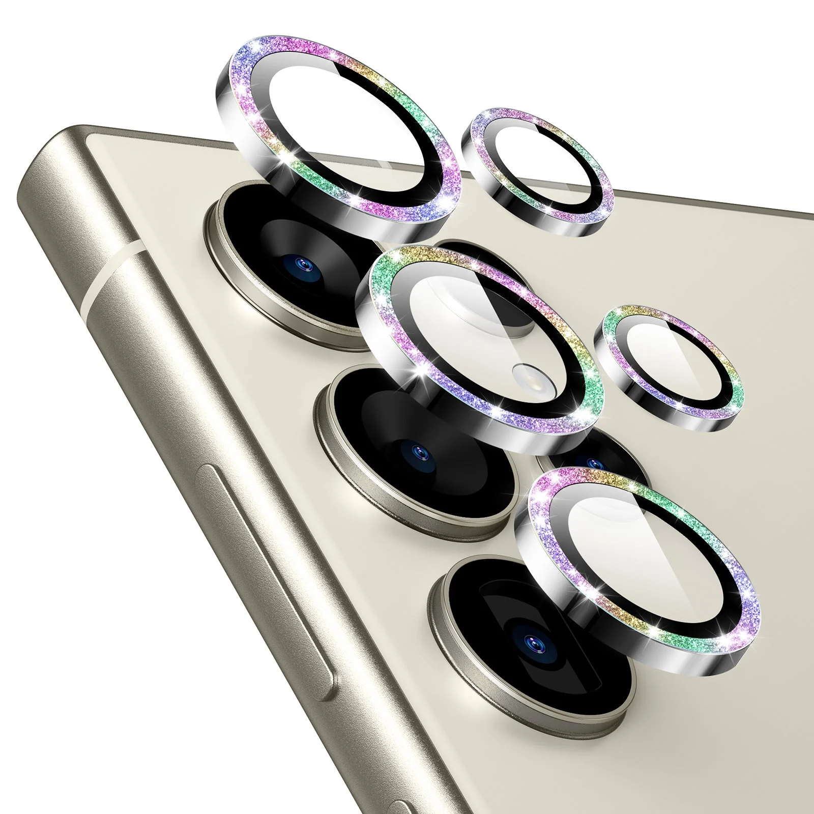 Galaxy S24 Ultra Armorite Camera Lens Protectors - Chromatic Shimmer