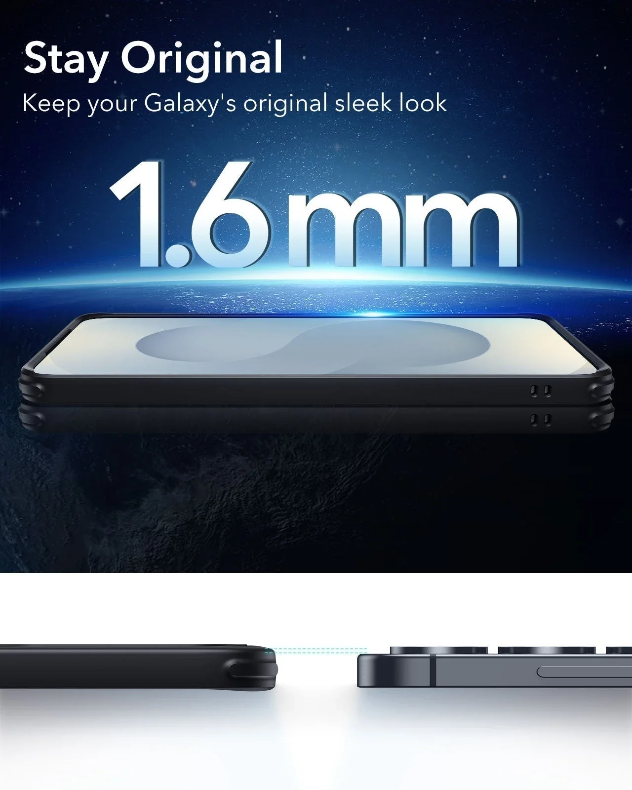Galaxy S25+ HaloLock Classic Hybrid Case - Clear Grey - Image 6