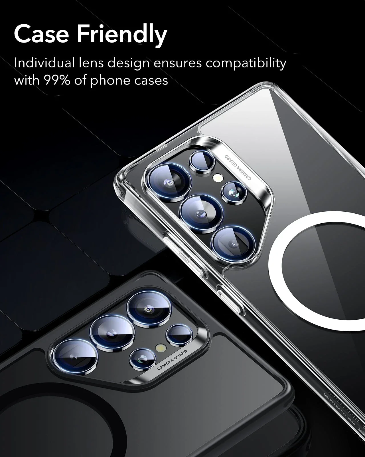 Galaxy S25 Ultra Armorite Camera Lens Protectors - Black - 2 Pack - Image 8