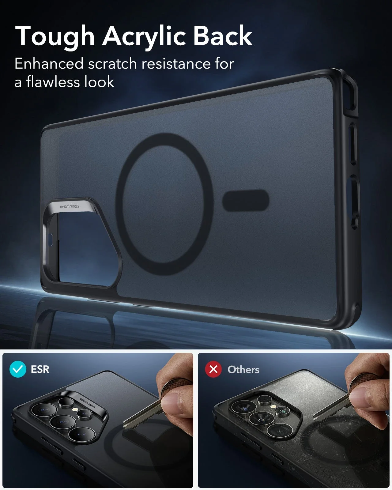 Galaxy S25 Ultra HaloLock Classic Hybrid Case Privacy Protection Bundle - Clear - Image 5