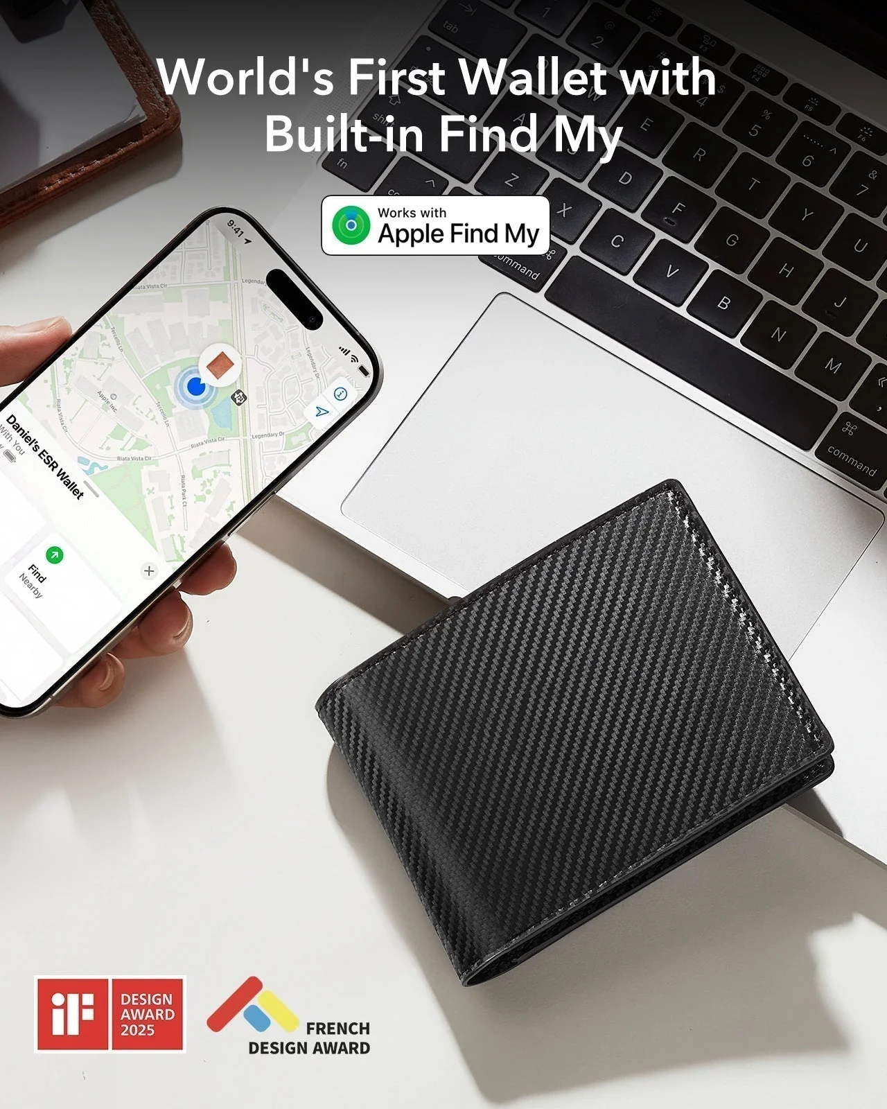 Geo Wallet with Find My - Twilight Black - Image 3