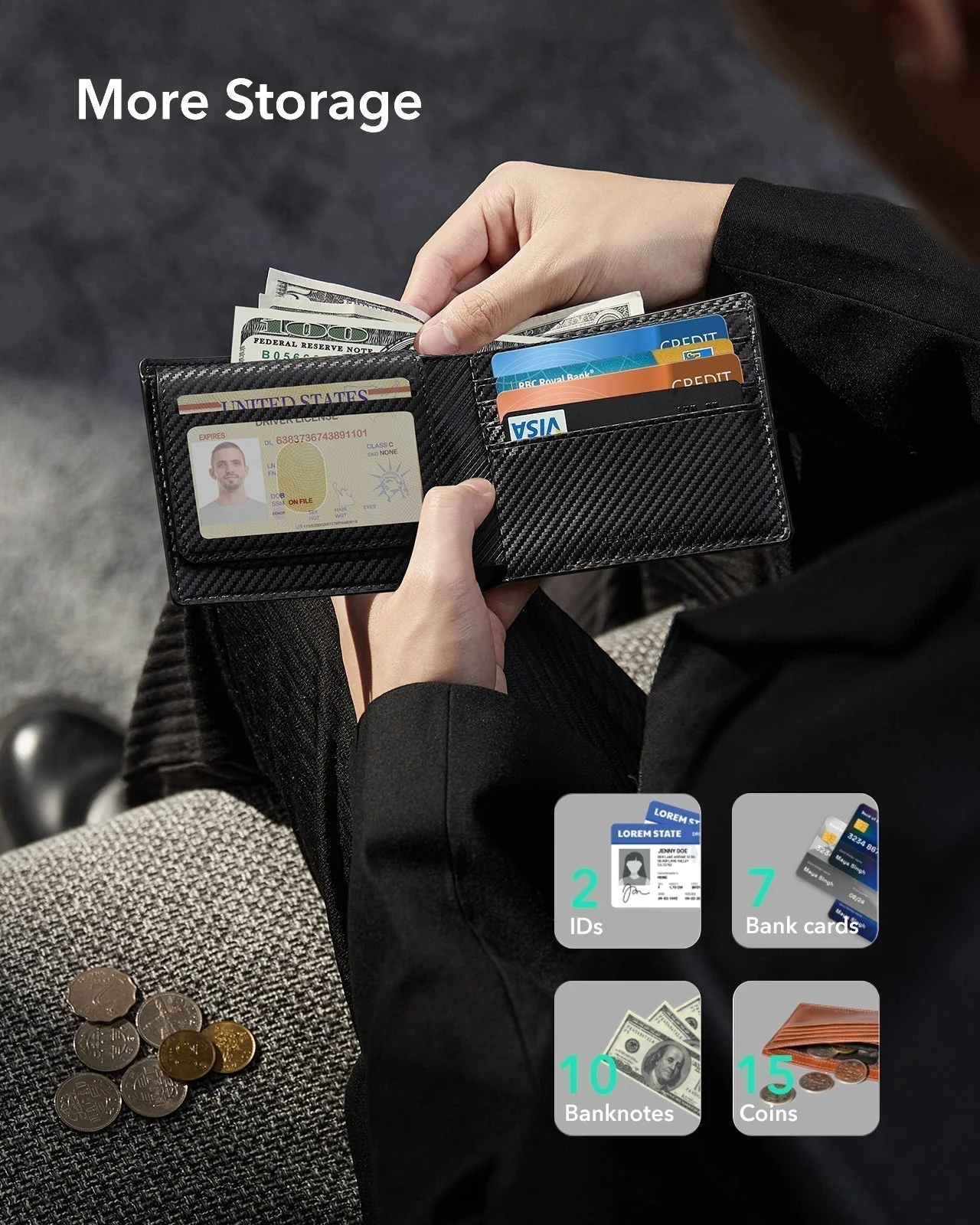 Geo Wallet with Find My - Twilight Black - Image 5