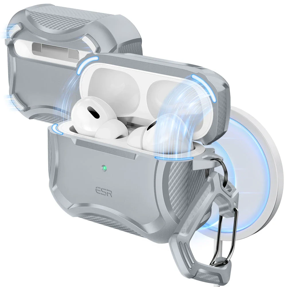 AirPods Pro 3 Cyber Tough Magnetic Case - Gray