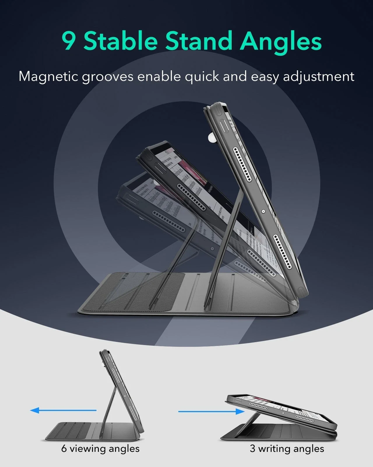 iPad Pro 11" (2025) Bundle Shift Magnetic Case & Armorite® Paper-Feel Protection - Gray - Image 7