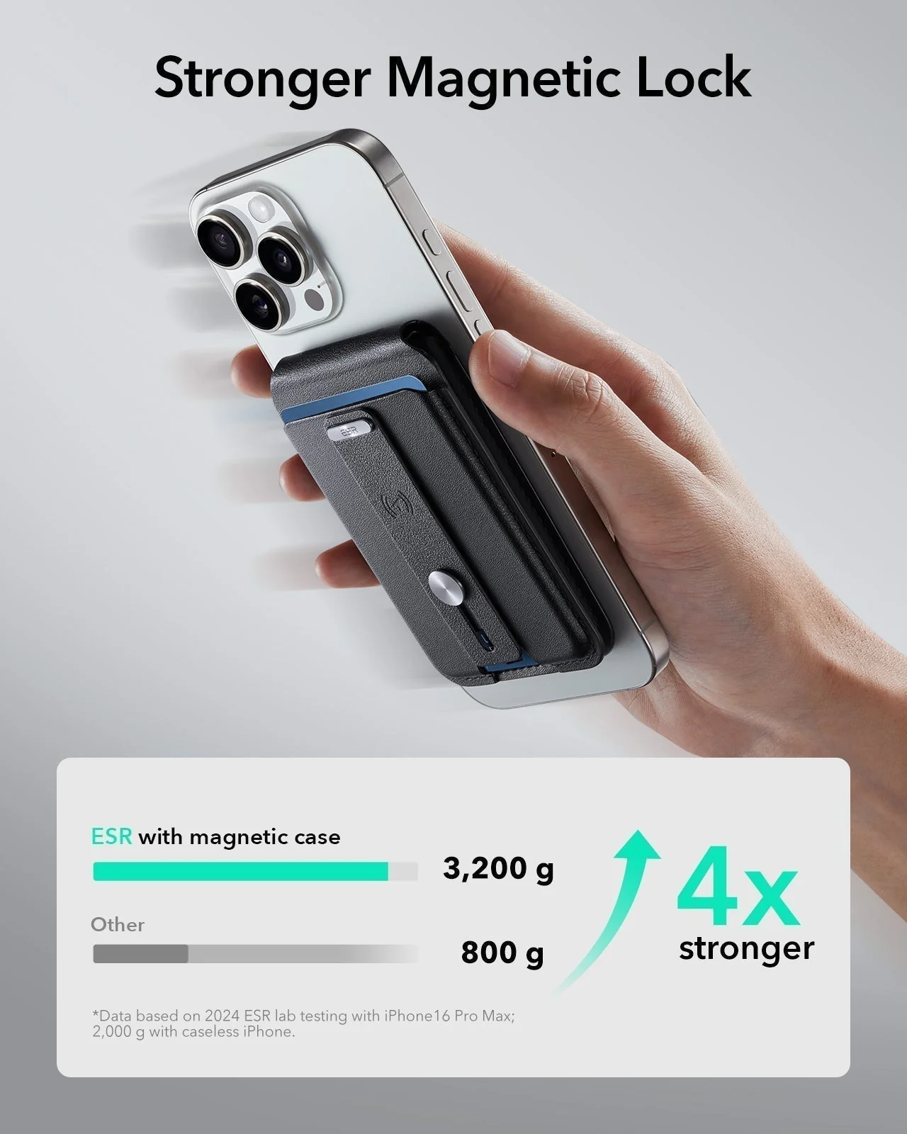 iPhone 17 Classic Hybrid Magnetic Case (Camera Control, Stash Stand) with Wallet Stand Bundle - Frosted Black - Image 4