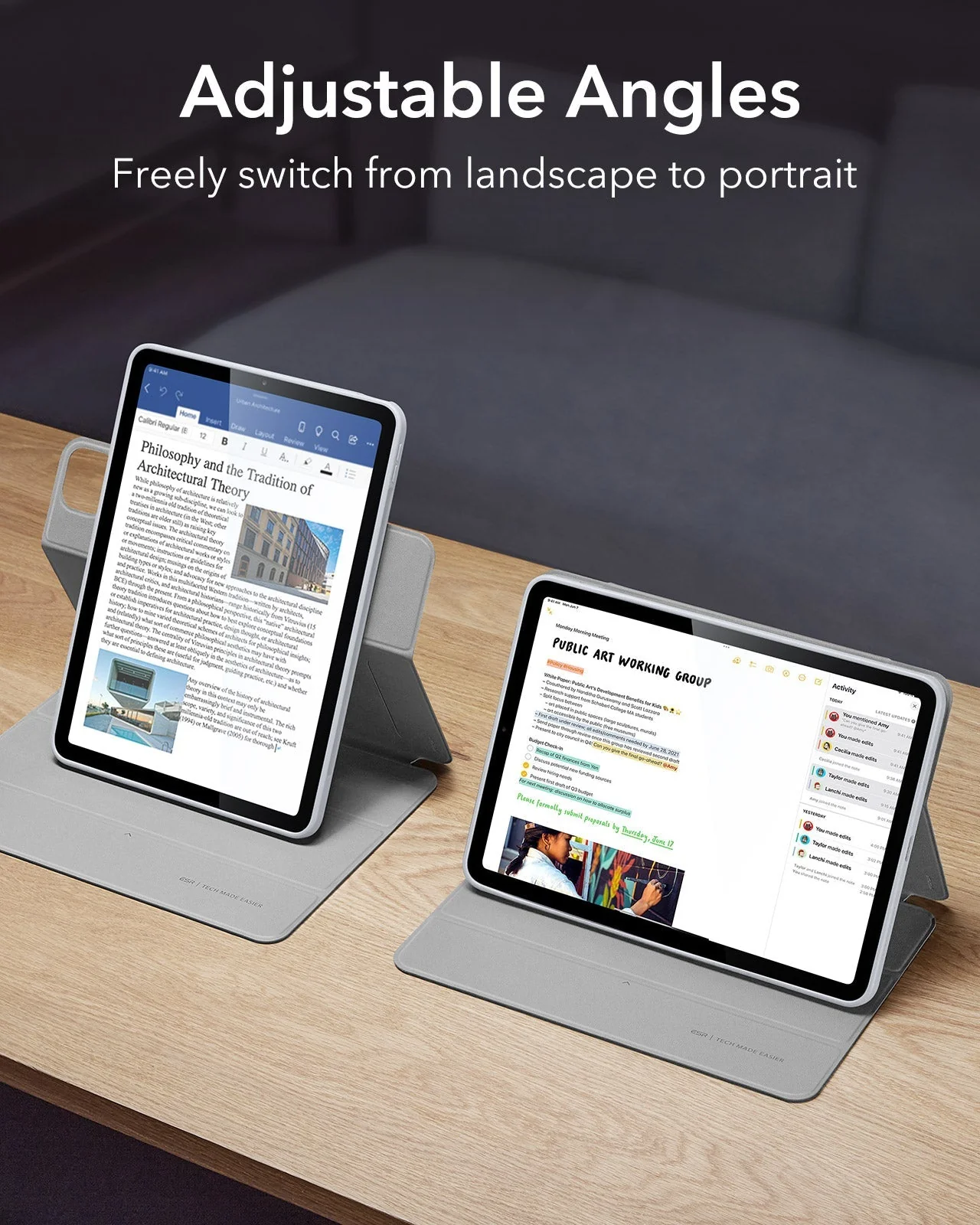 iPad Air 11ʺ (2024), Air 10.9ʺ (5th/4th Gen) Rebound Hybrid Case 360 - Grey - Image 5