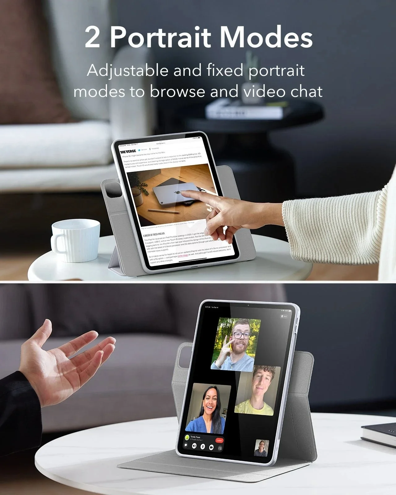 iPad Air 11ʺ (2024), Air 10.9ʺ (5th/4th Gen) Rebound Hybrid Case 360 - Grey - Image 6