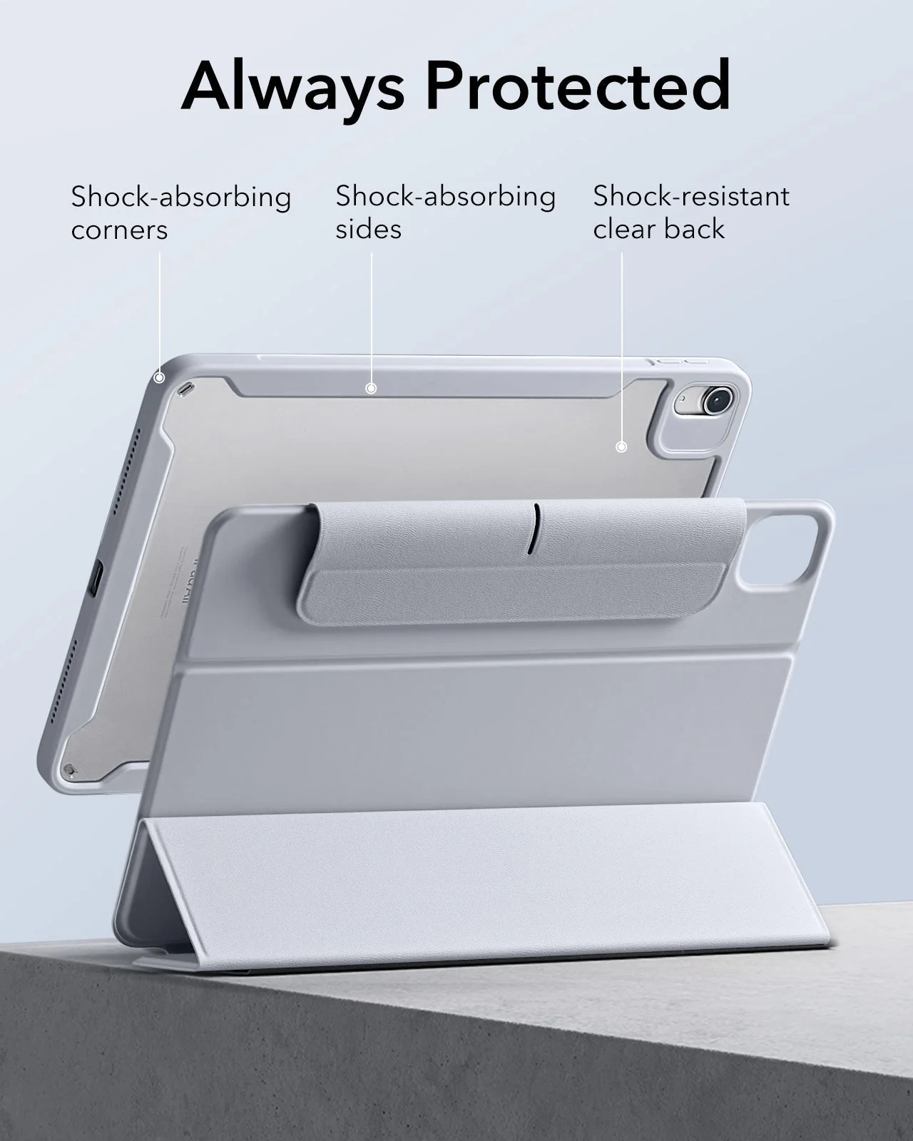 iPad Air 11ʺ (2024), Air 10.9ʺ (5th/4th Gen) Rebound Hybrid Case 360 - Grey - Image 7