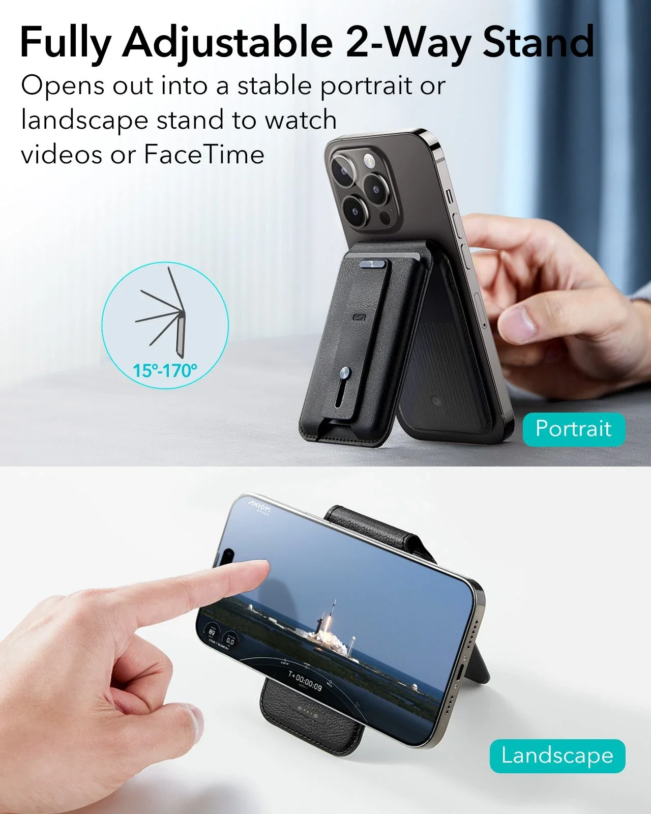 Geo Wallet Stand (HaloLock) with Built-in Find My - Grey - Image 6