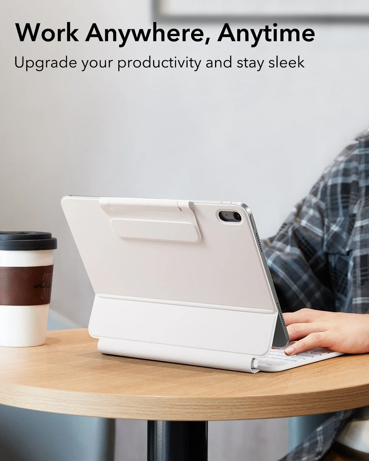 iPad 10th Generation Rebound Magnetic Keyboard Case - US Layout-White - Image 3