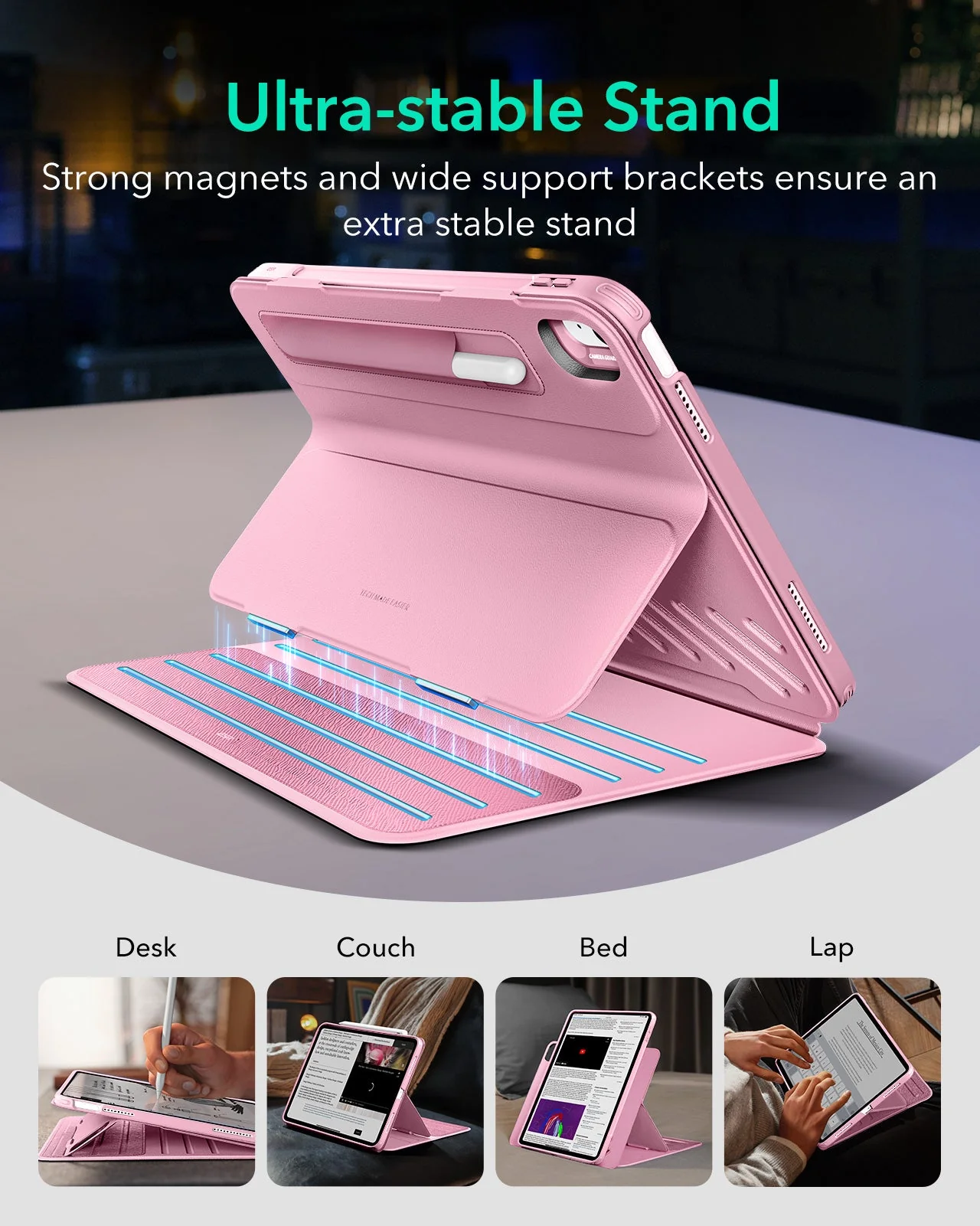 iPad 11" (A16, 2025) Shift Magnetic Case - Pink - Image 4
