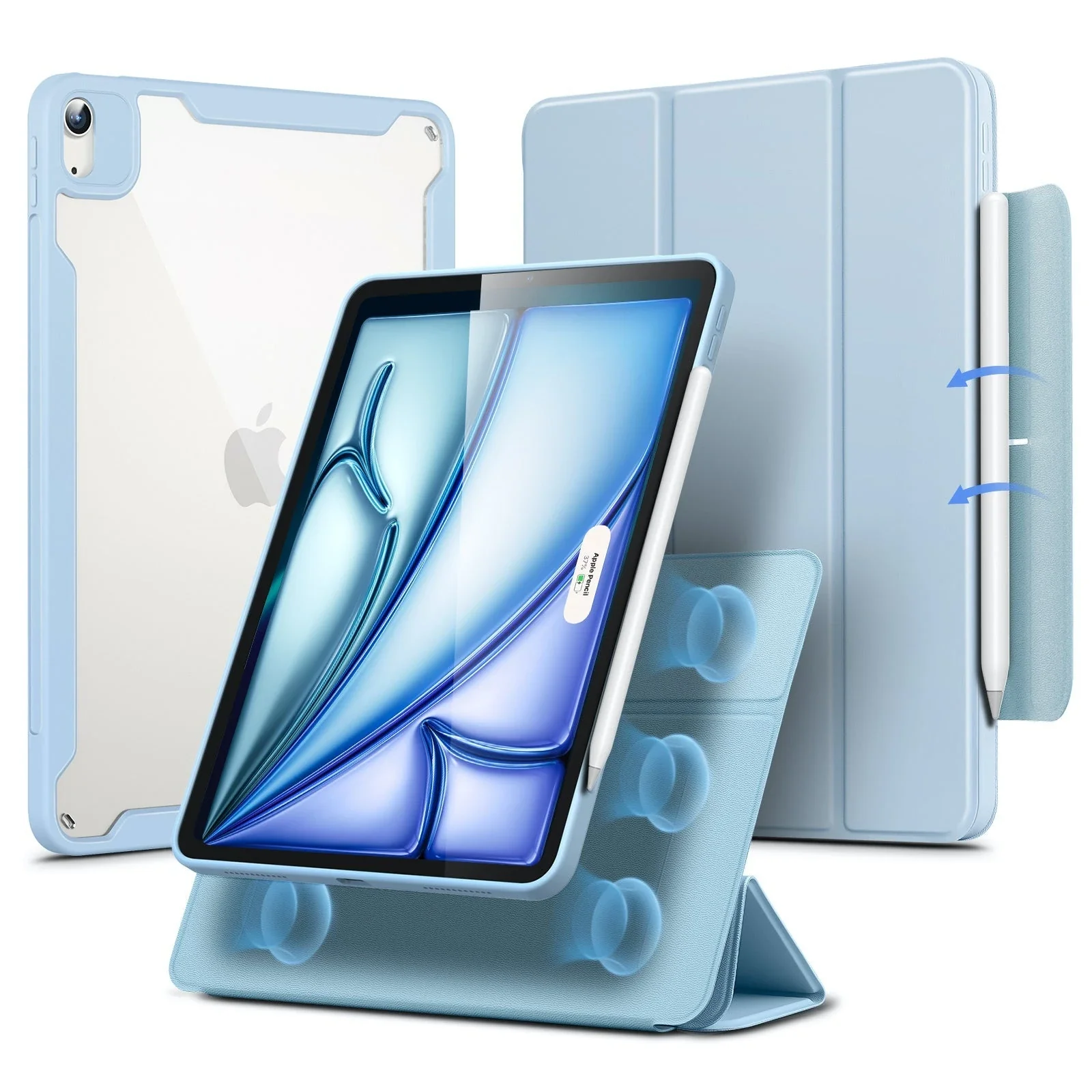 iPad Air 11ʺ (2024), Air 10.9ʺ (5th/4th Gen) Rebound Hybrid Case 360 - Sky Blue - Image 10