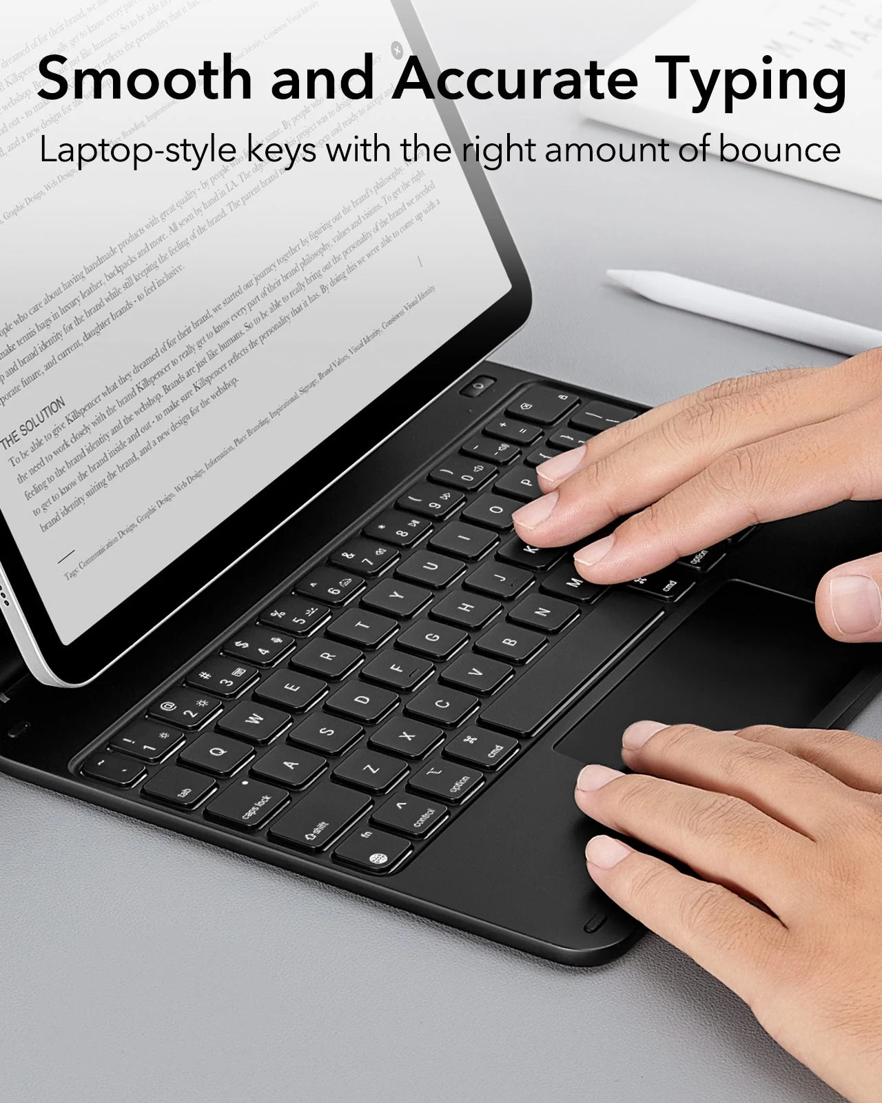 iPad Air 11” (2025) Rebound Magnetic Keyboard Case - US Layout-Black - Image 5