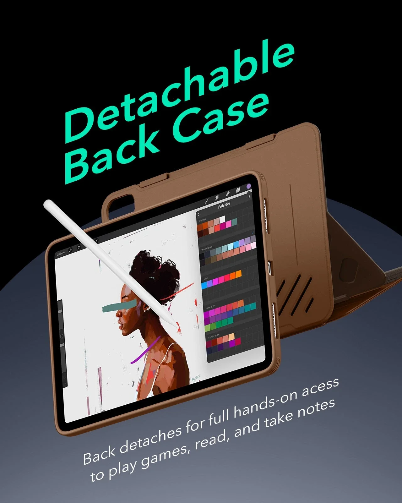 iPad Air 11" (2024), Air 10.9" (5th/4th Gen) Shift Magnetic Case - Brown - Image 5