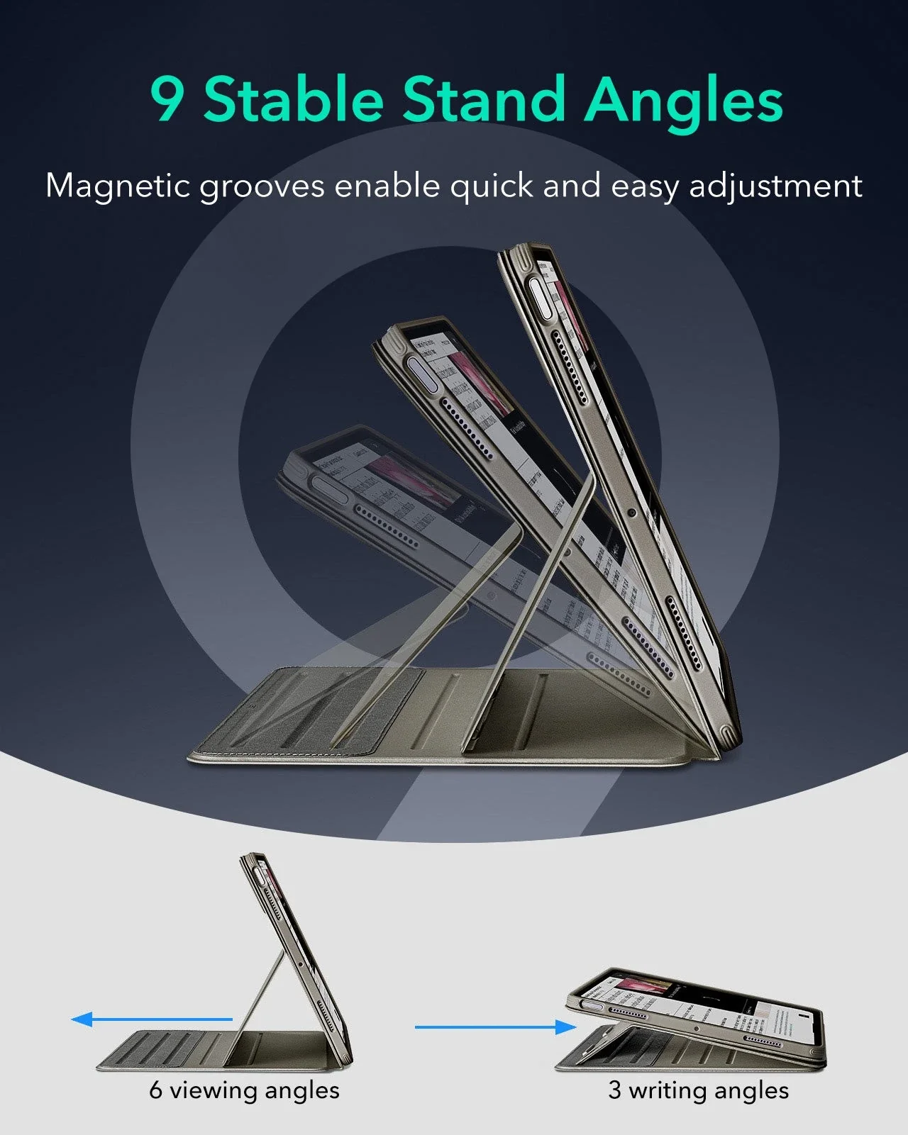 iPad Air 11" (2025) Shift Magnetic Case - Titanium - Image 6