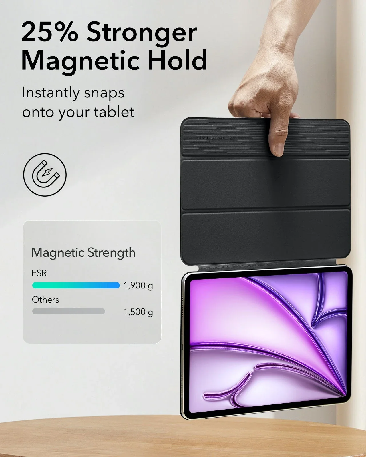 iPad Air 13ʺ (2024) Rebound Magnetic Case - Brilliant White - Image 4