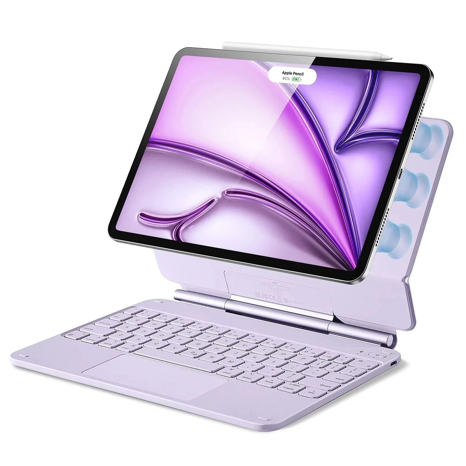 iPad Air 11” (2024) Rebound Magnetic Keyboard Case - US Layout-Purple