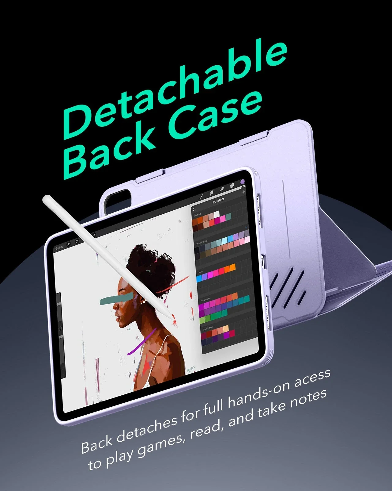 iPad Air 13ʺ (2024) Shift Magnetic Case - Lavender - Image 5