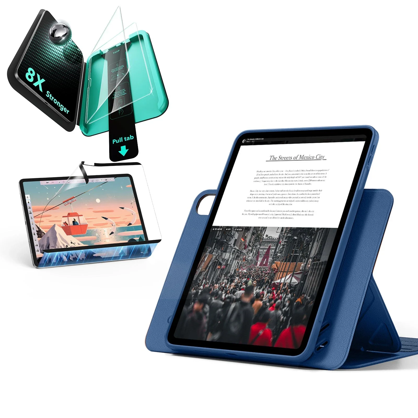 iPad Air 13″ (2025) Shift Transformation Bundle - Navy Blue