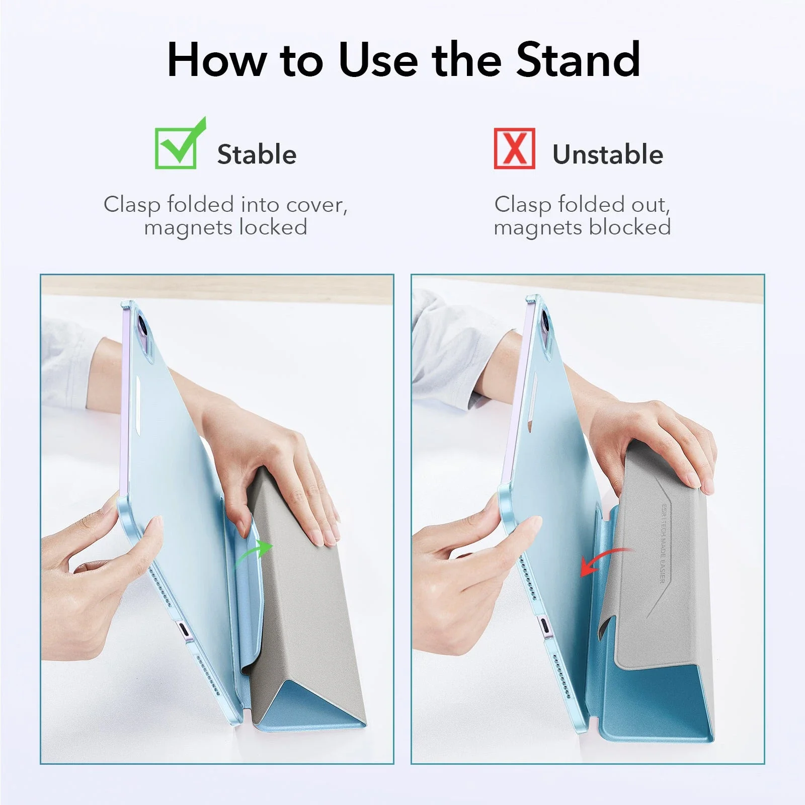 iPad mini 6 (2021) Ascend Trifold Case - Sky Blue - Image 10