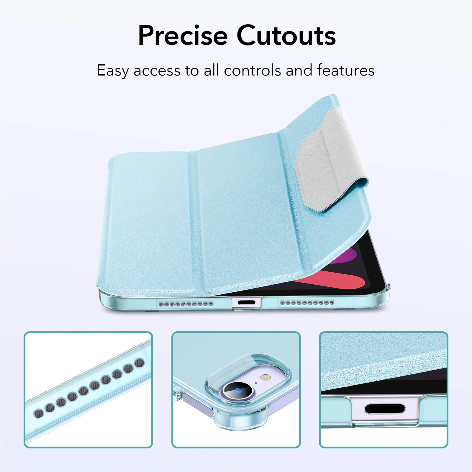 iPad mini 6 (2021) Ascend Trifold Case - Sky Blue - Image 9