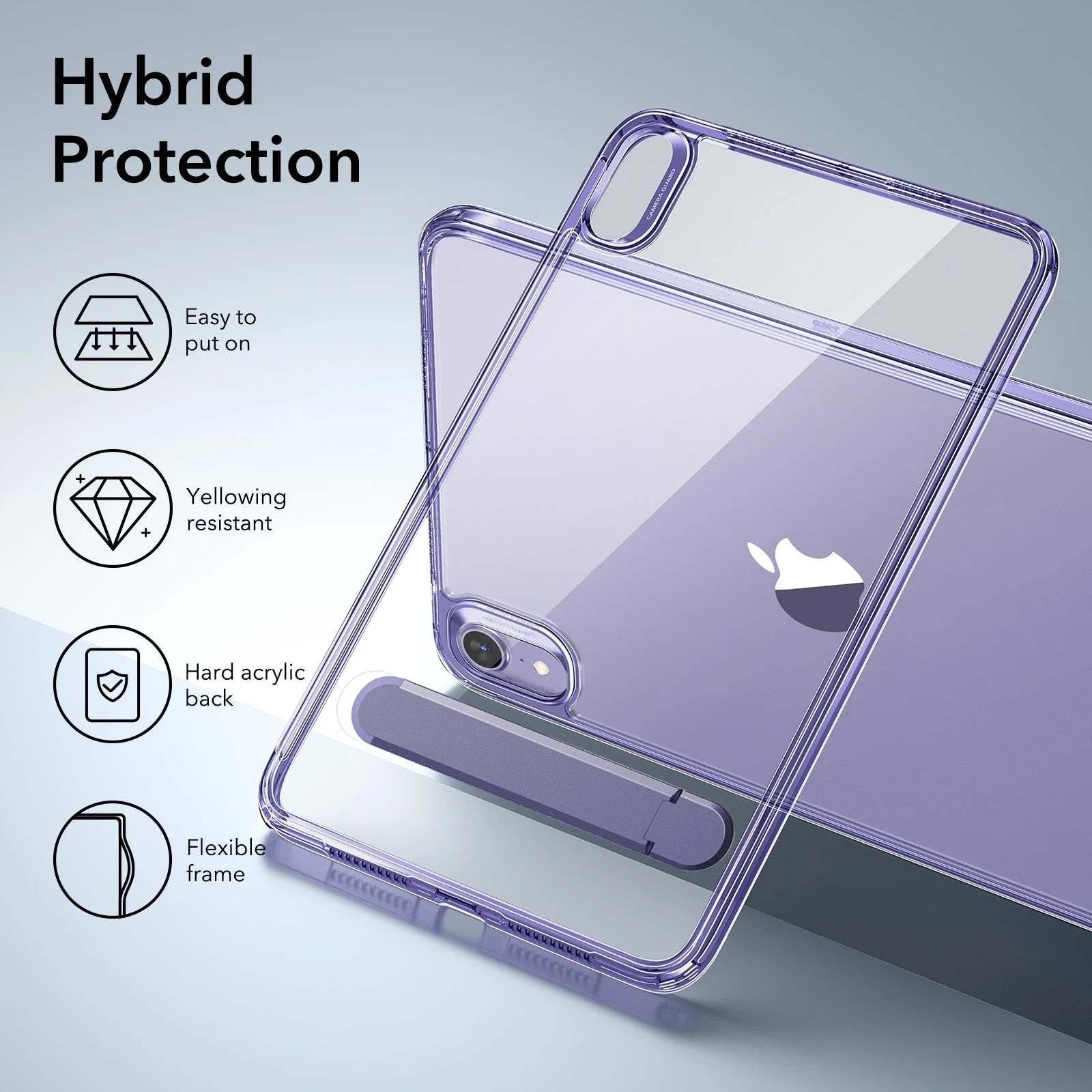 iPad mini 7/mini 6 Boost Kickstand Case - Clear Purple - Image 6