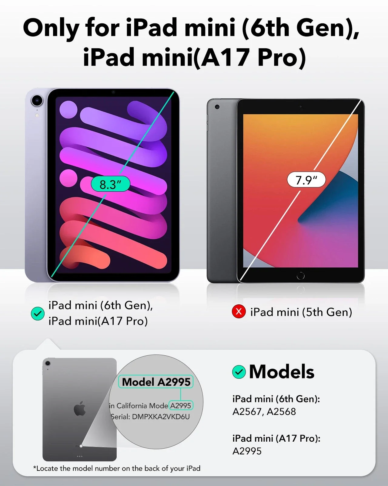 iPad mini 7/mini 6 Rebound Magnetic Case - Gray - Image 2