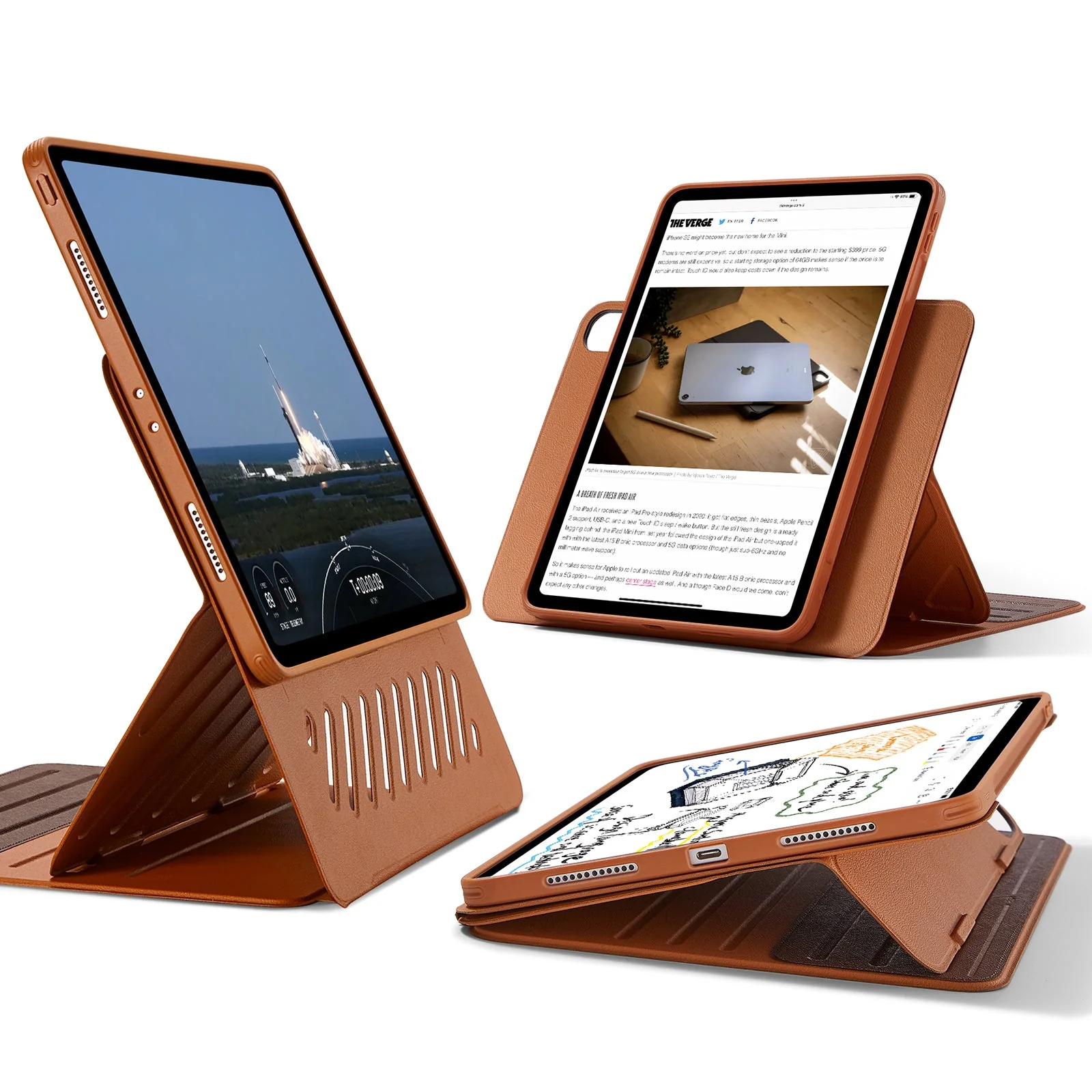 iPad Pro 12.9″ (2022/2021) Shift Magnetic Case - Brown